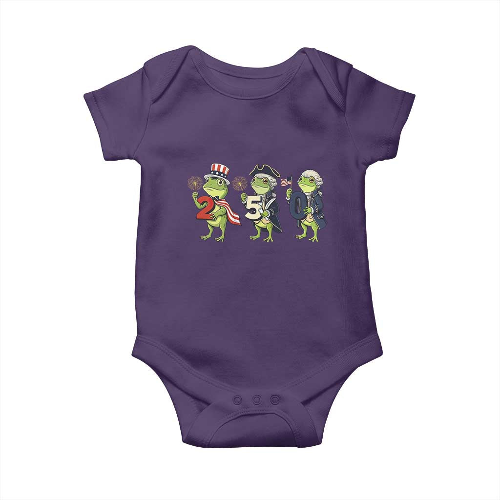 Proud American Frog Baby Onesie Celebrating 250 Years Of Freedom