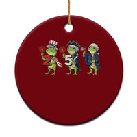 Proud American Frog Ceramic Ornament Celebrating 250 Years Of Freedom