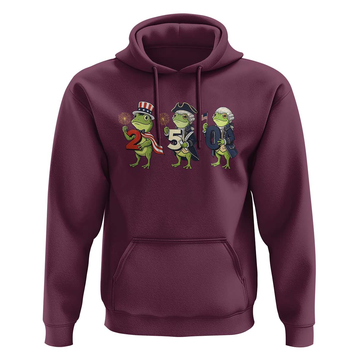 Proud American Frog Hoodie Celebrating 250 Years Of Freedom