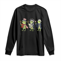 Proud American Frog Long Sleeve Shirt Celebrating 250 Years Of Freedom