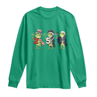 Proud American Frog Long Sleeve Shirt Celebrating 250 Years Of Freedom