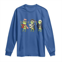 Proud American Frog Long Sleeve Shirt Celebrating 250 Years Of Freedom