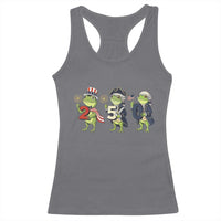 Proud American Frog Racerback Tank Top Celebrating 250 Years Of Freedom