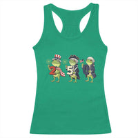 Proud American Frog Racerback Tank Top Celebrating 250 Years Of Freedom