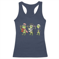 Proud American Frog Racerback Tank Top Celebrating 250 Years Of Freedom