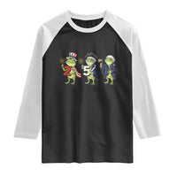 Proud American Frog Raglan Shirt Celebrating 250 Years Of Freedom