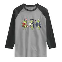 Proud American Frog Raglan Shirt Celebrating 250 Years Of Freedom