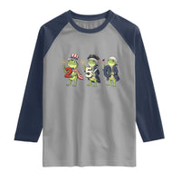 Proud American Frog Raglan Shirt Celebrating 250 Years Of Freedom