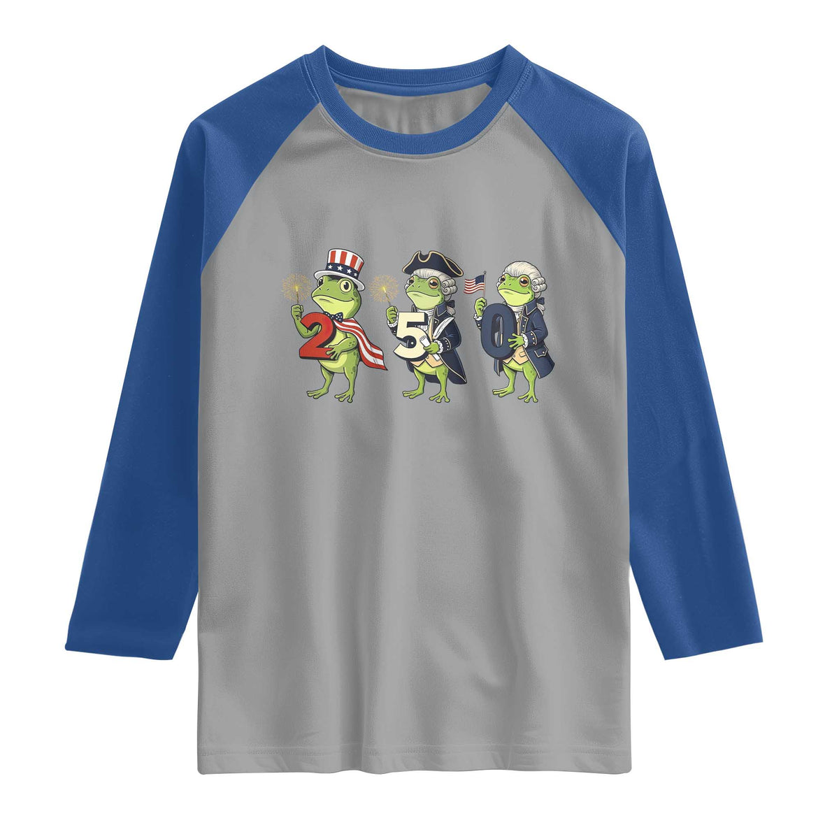 Proud American Frog Raglan Shirt Celebrating 250 Years Of Freedom