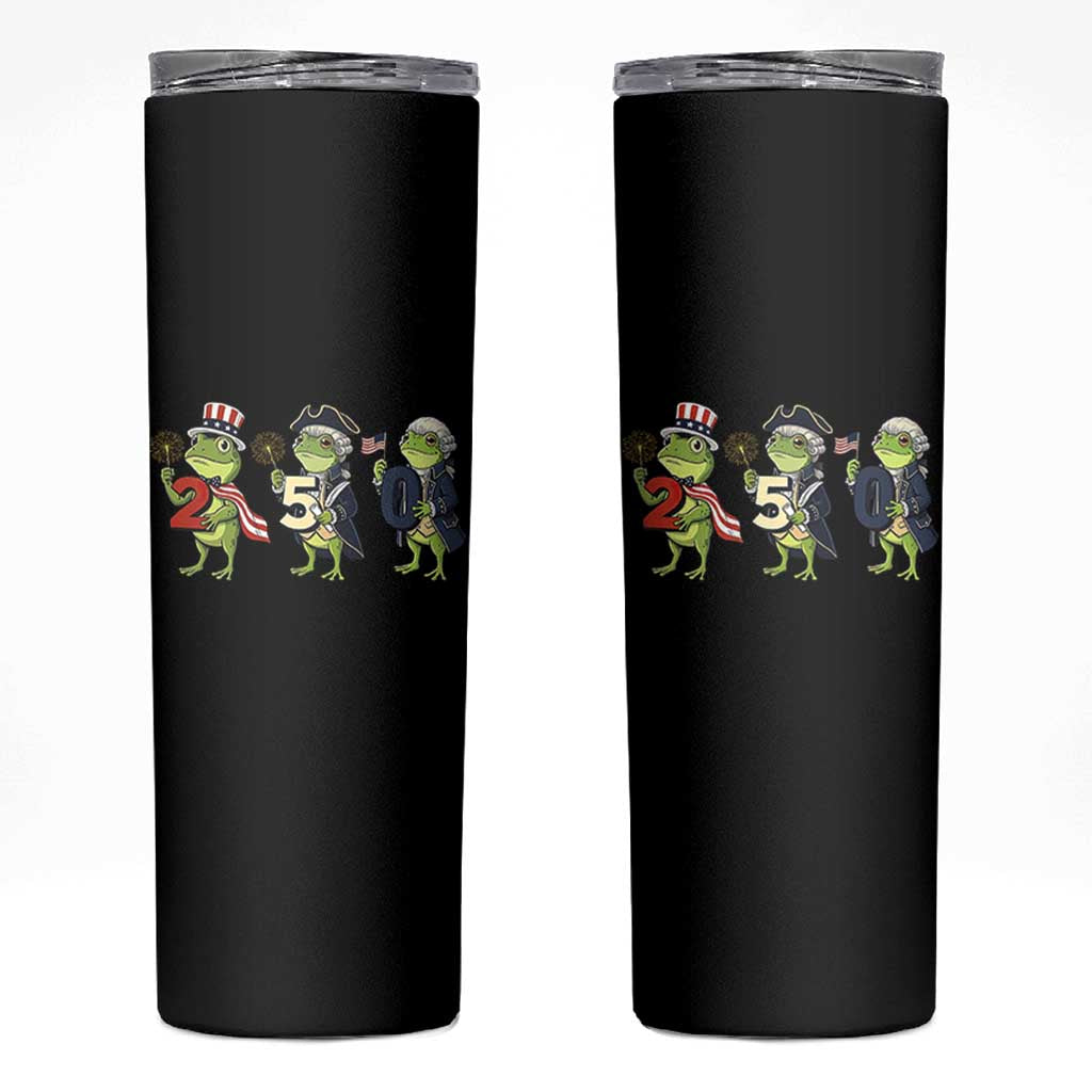 Proud American Frog Skinny Tumbler Celebrating 250 Years Of Freedom