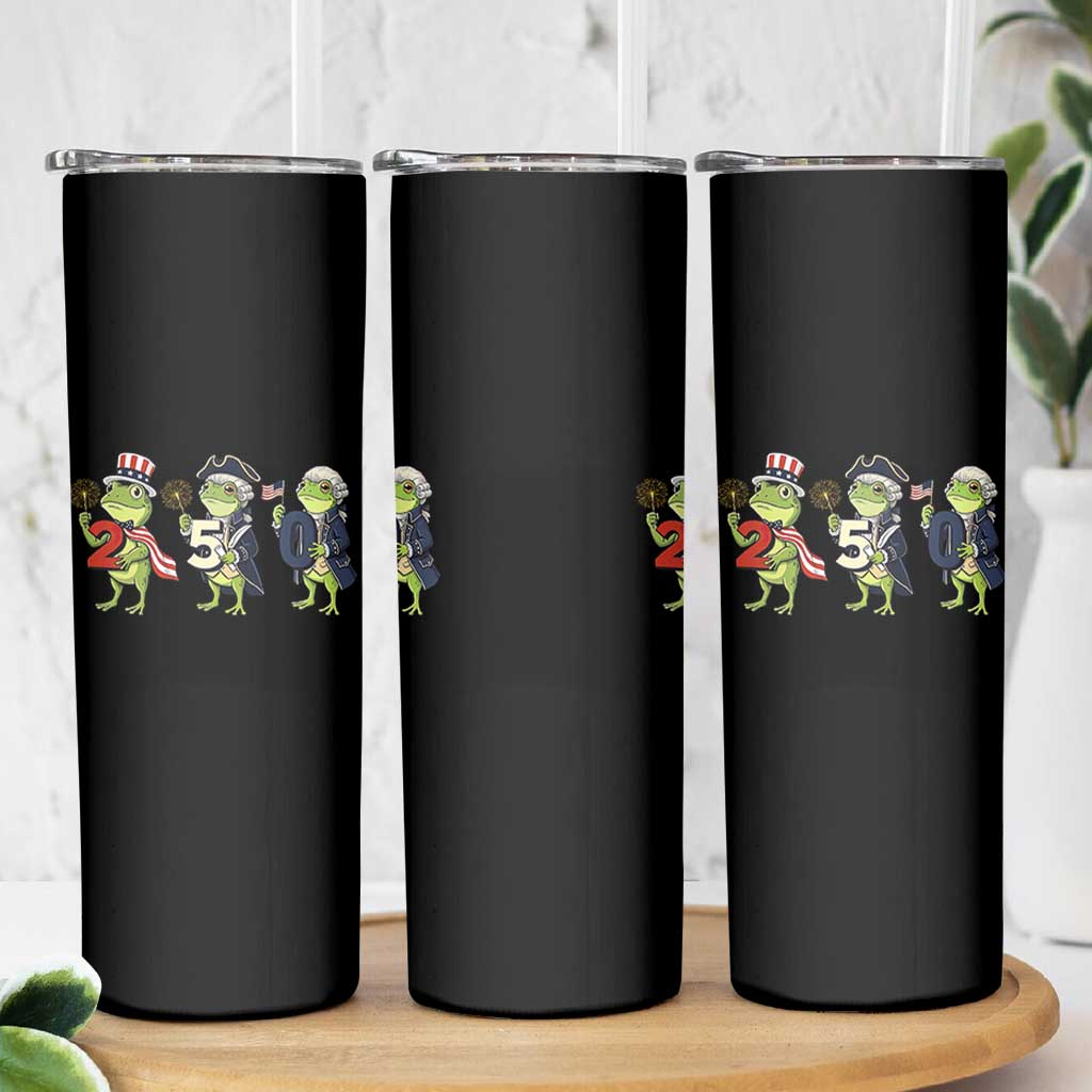 Proud American Frog Skinny Tumbler Celebrating 250 Years Of Freedom