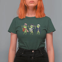 Proud American Frog T Shirt For Women Celebrating 250 Years Of Freedom
