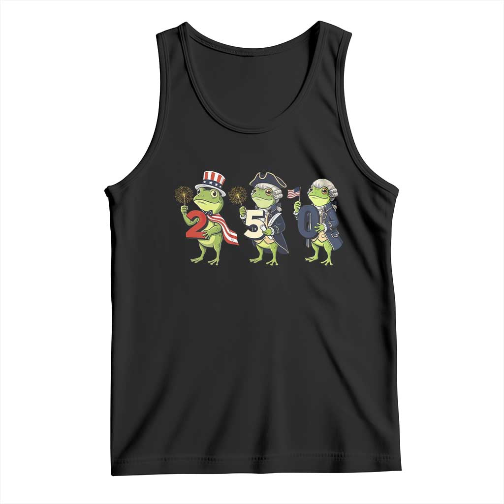 Proud American Frog Tank Top Celebrating 250 Years Of Freedom