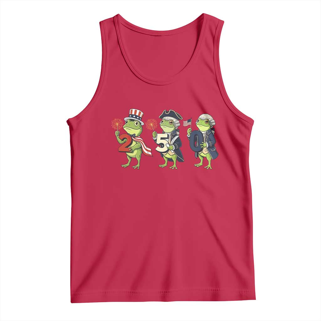 Proud American Frog Tank Top Celebrating 250 Years Of Freedom