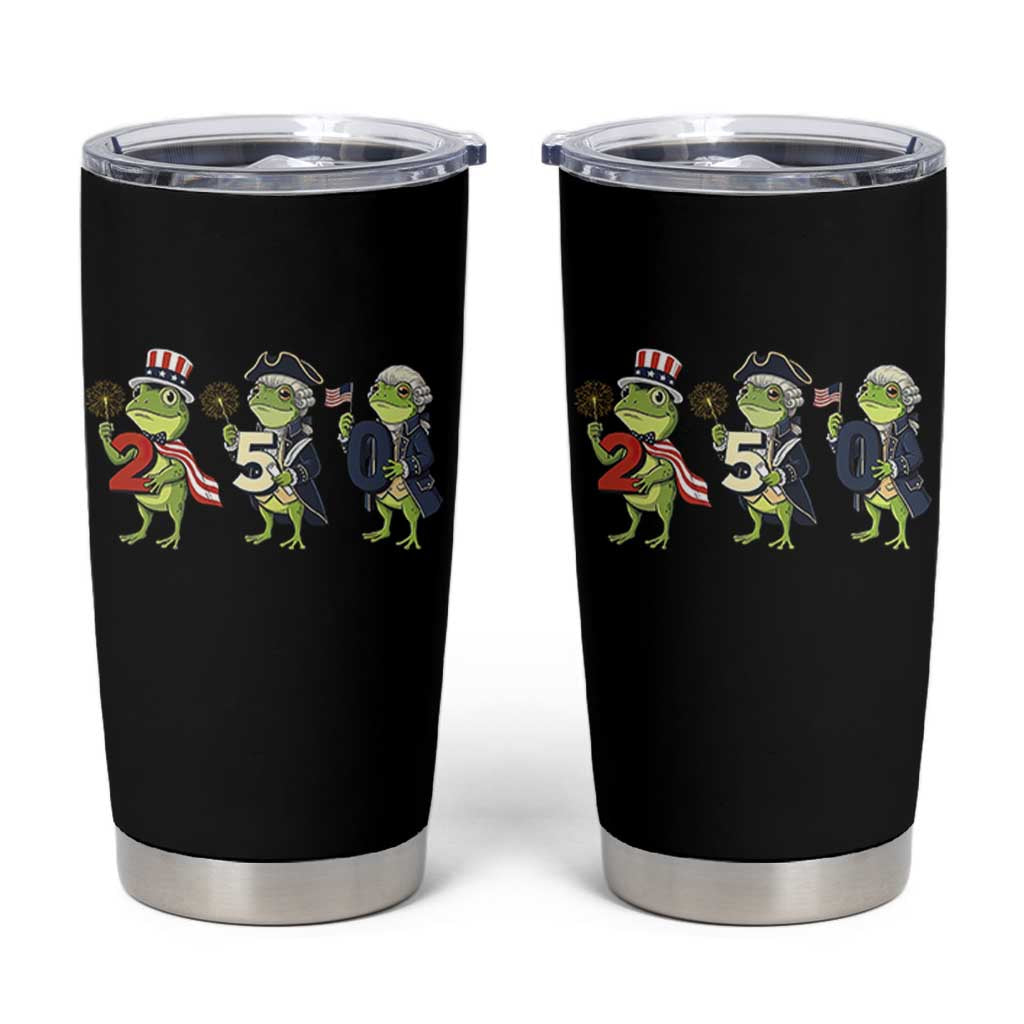Proud American Frog Tumbler Cup Celebrating 250 Years Of Freedom