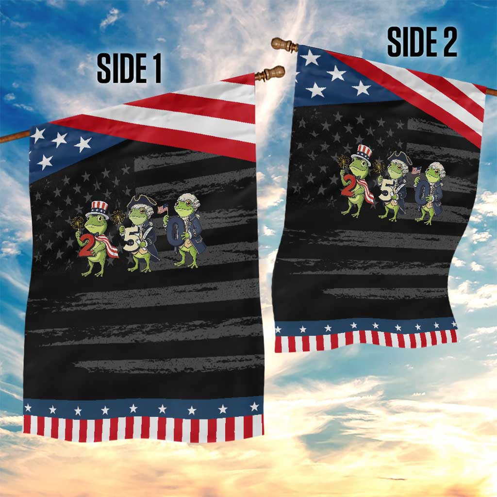 Proud American Frog Garden Flag Celebrating 250 Years Of Freedom