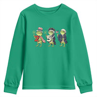 Proud American Frog Youth Sweatshirt Celebrating 250 Years Of Freedom