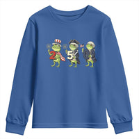 Proud American Frog Youth Sweatshirt Celebrating 250 Years Of Freedom