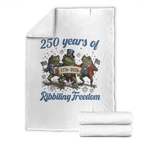 Funny Frog 250 Years Of Ribbiting Freedom Throw Blanket
