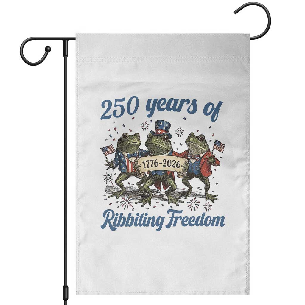Funny Frog 250 Years Of Ribbiting Freedom Garden Flag