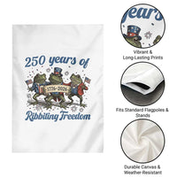 Funny Frog 250 Years Of Ribbiting Freedom Garden Flag