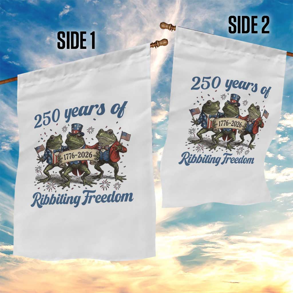 Funny Frog 250 Years Of Ribbiting Freedom Garden Flag