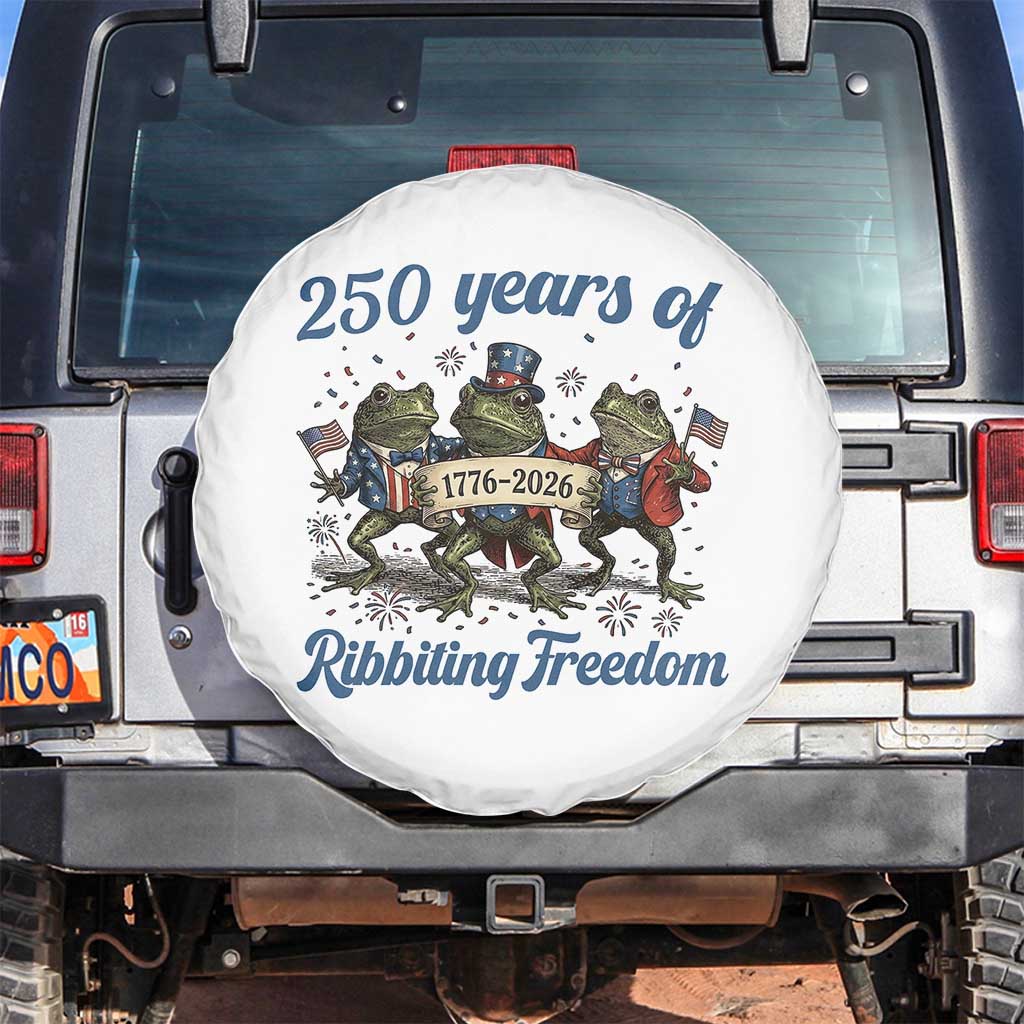 Funny Frog 250 Years Of Ribbiting Freedom Spare Tire Cover