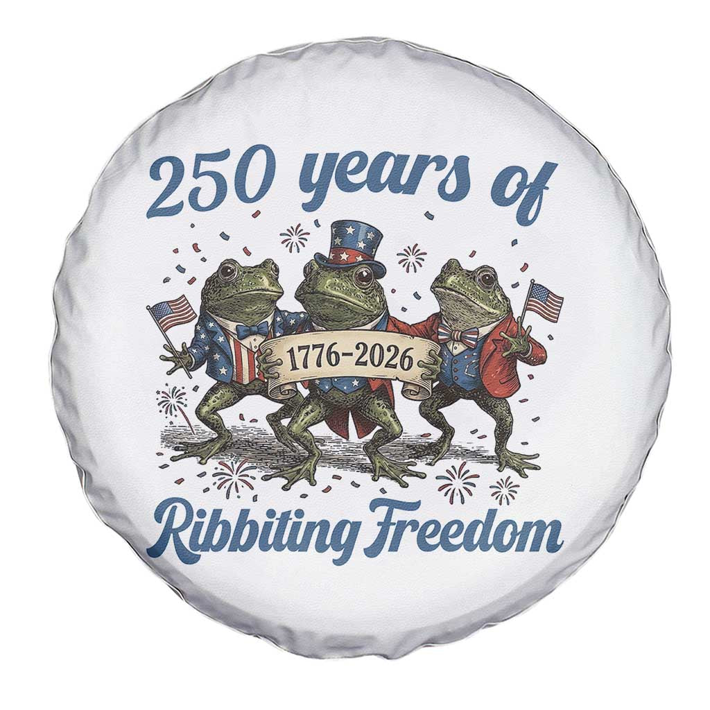 Funny Frog 250 Years Of Ribbiting Freedom Spare Tire Cover