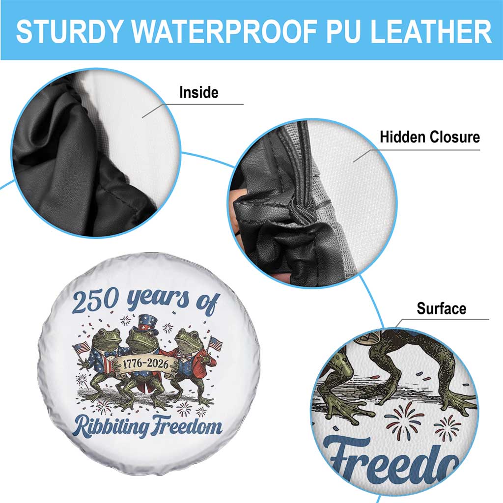 Funny Frog 250 Years Of Ribbiting Freedom Spare Tire Cover