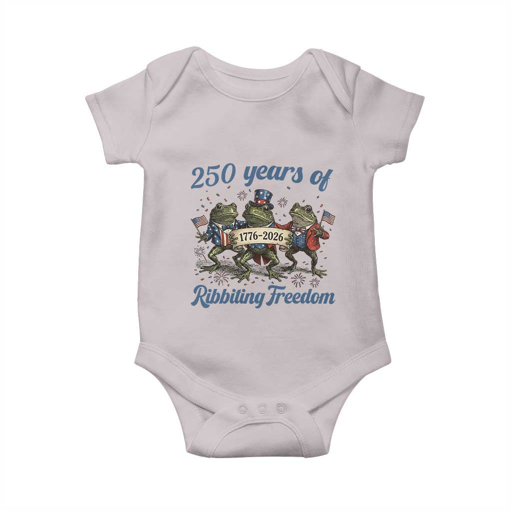 Funny Frog 250 Years Of Ribbiting Freedom Baby Onesie