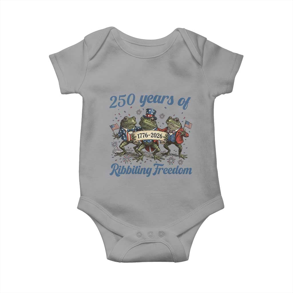 Funny Frog 250 Years Of Ribbiting Freedom Baby Onesie