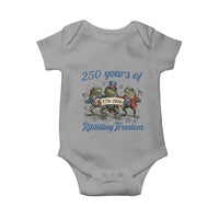 Funny Frog 250 Years Of Ribbiting Freedom Baby Onesie