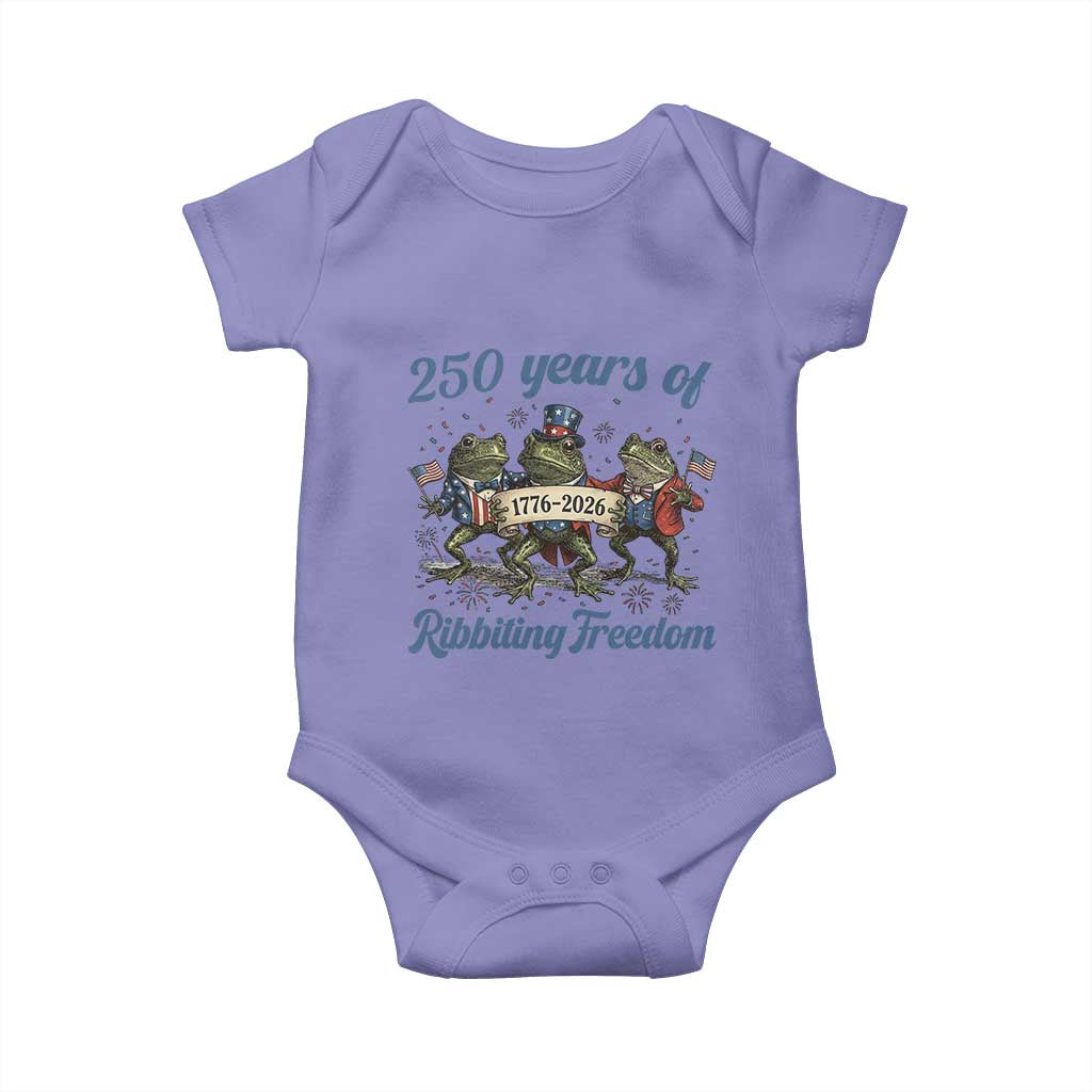 Funny Frog 250 Years Of Ribbiting Freedom Baby Onesie