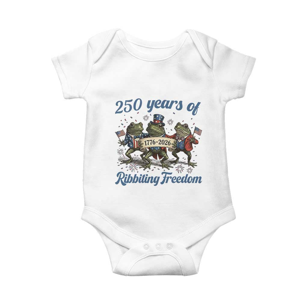 Funny Frog 250 Years Of Ribbiting Freedom Baby Onesie