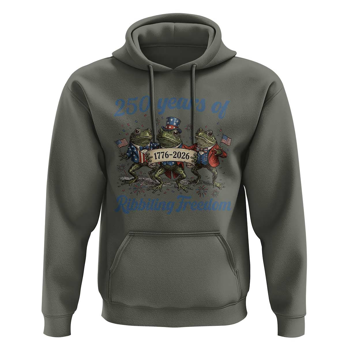 Funny Frog 250 Years Of Ribbiting Freedom Hoodie
