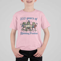 Funny Frog 250 Years Of Ribbiting Freedom T Shirt For Kid
