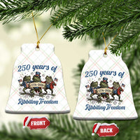 Funny Frog 250 Years Of Ribbiting Freedom Ceramic Ornament