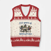 Funny Frog 250 Years Of Ribbiting Freedom V-Neck Knit Sweater Vest