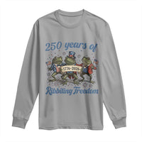 Funny Frog 250 Years Of Ribbiting Freedom Long Sleeve Shirt