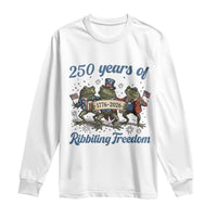 Funny Frog 250 Years Of Ribbiting Freedom Long Sleeve Shirt