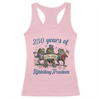 Funny Frog 250 Years Of Ribbiting Freedom Racerback Tank Top