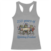 Funny Frog 250 Years Of Ribbiting Freedom Racerback Tank Top