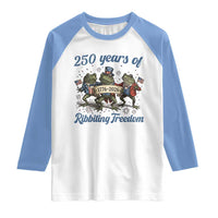 Funny Frog 250 Years Of Ribbiting Freedom Raglan Shirt
