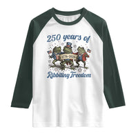 Funny Frog 250 Years Of Ribbiting Freedom Raglan Shirt