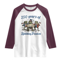 Funny Frog 250 Years Of Ribbiting Freedom Raglan Shirt