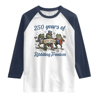 Funny Frog 250 Years Of Ribbiting Freedom Raglan Shirt
