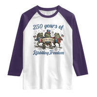 Funny Frog 250 Years Of Ribbiting Freedom Raglan Shirt