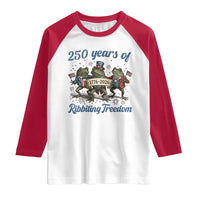 Funny Frog 250 Years Of Ribbiting Freedom Raglan Shirt