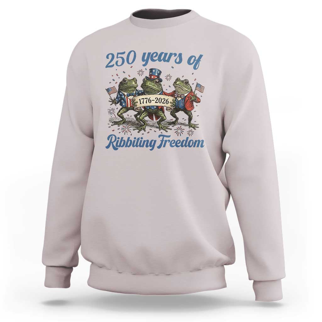 Funny Frog 250 Years Of Ribbiting Freedom Sweatshirt