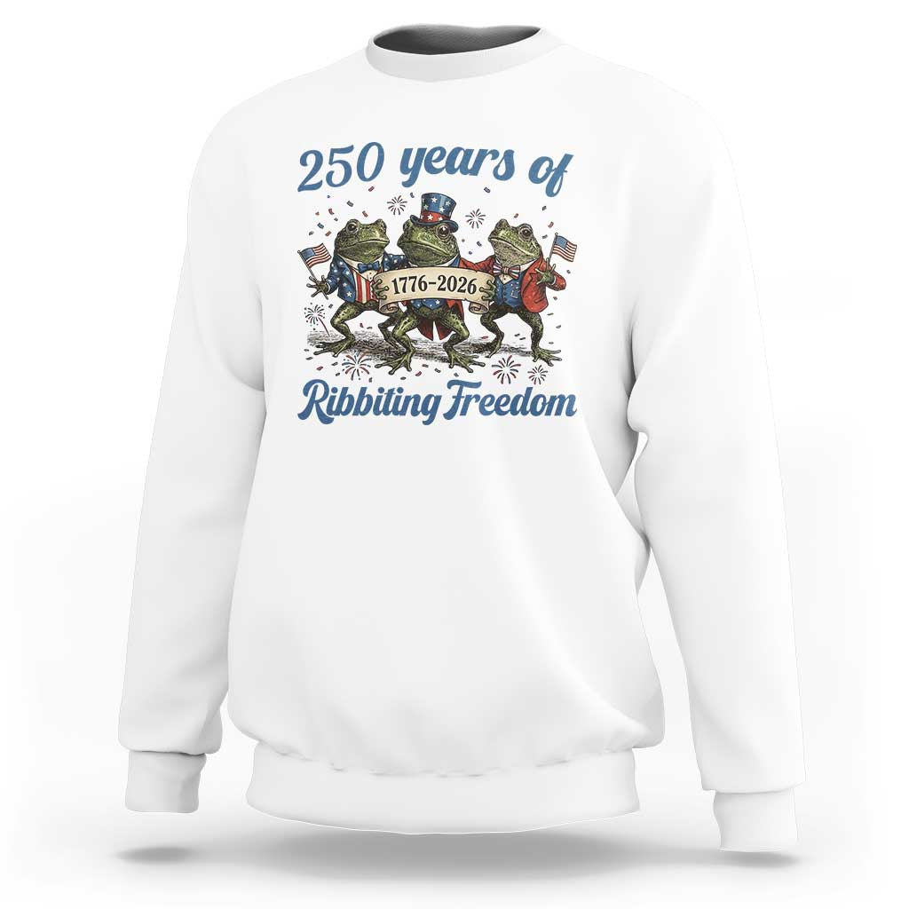 Funny Frog 250 Years Of Ribbiting Freedom Sweatshirt